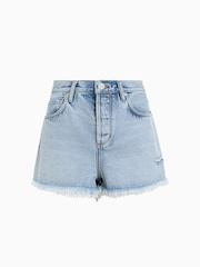 AllSaints Blue Heidi Denim Shorts - Image 6 of 6