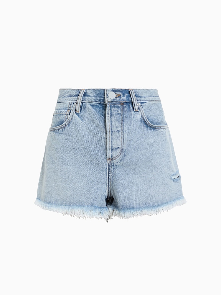 AllSaints Blue Heidi Denim Shorts - Image 6 of 6