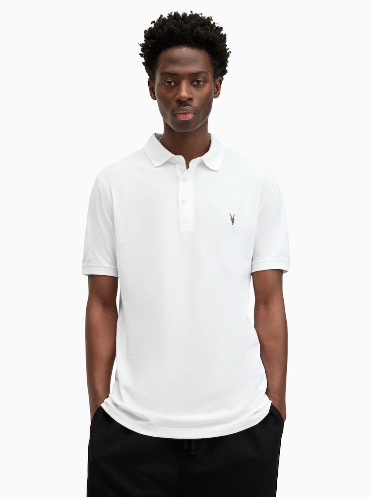 AllSaints White Reform Short Sleeve Polo Shirt 2 Pack - Image 5 of 6