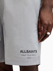 AllSaints Grey Underground Swim Shorts - Image 6 of 8