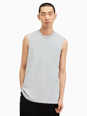 AllSaints Grey Remi Sleeveless Crew T-Shirt - Image 1 of 6