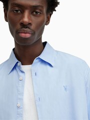 AllSaints Blue Tahoe Long Sleeve Shirt - Image 2 of 7