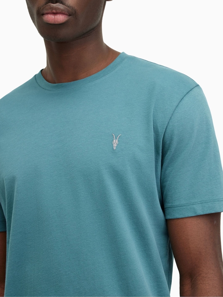 AllSaints Blue Brace Shortsleeve Crew Neck T-Shirt - Image 2 of 5