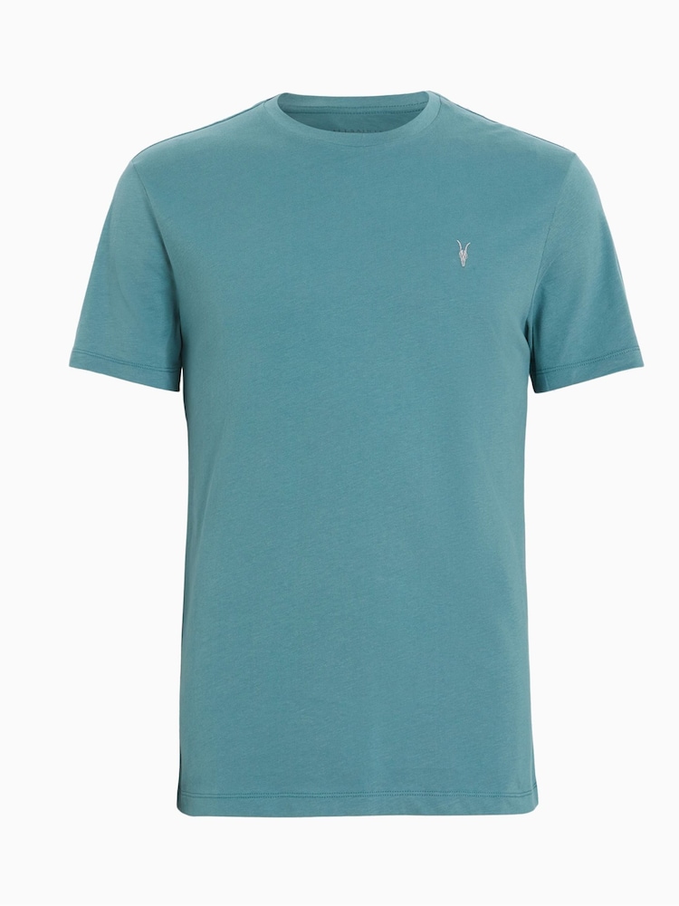 AllSaints Blue Brace Shortsleeve Crew Neck T-Shirt - Image 5 of 5