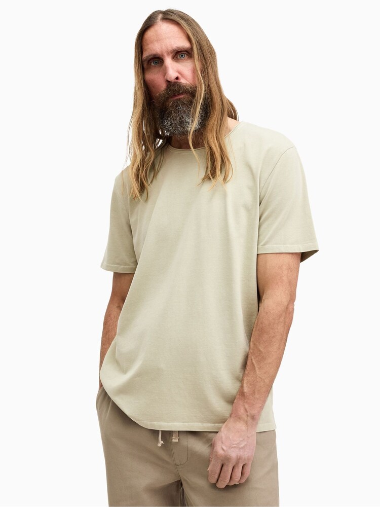 AllSaints Green Bodega Shortsleeve Crew T-Shirt - Image 1 of 6