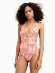 AllSaints Orange Erica Swimsuit - Image 2 of 7
