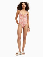 AllSaints Orange Erica Swimsuit - Image 4 of 7