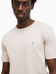 AllSaints Grey Ossage Short Sleeve Crew T-Shirt - Image 2 of 5