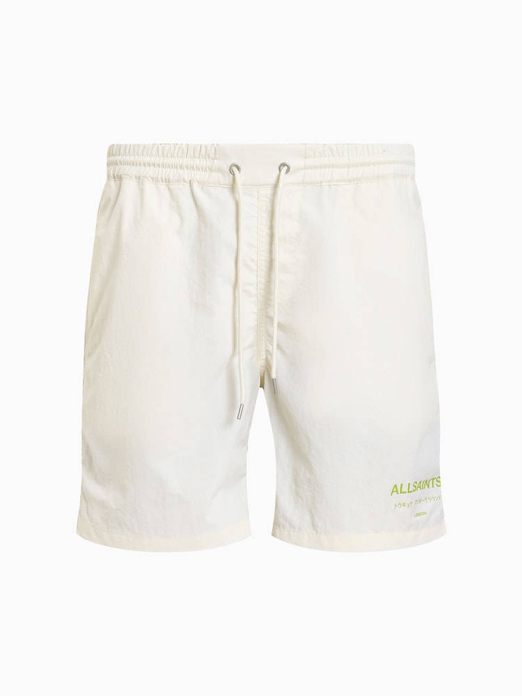 AllSaints Green Underground Swim Shorts - Image 7 of 7