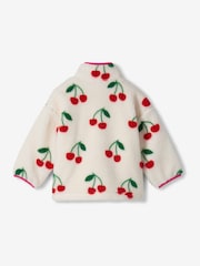Hatley Natural Cherries Mock Neck Faux Sherpa Jacket - Image 2 of 3