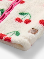Hatley Natural Cherries Mock Neck Faux Sherpa Jacket - Image 3 of 3