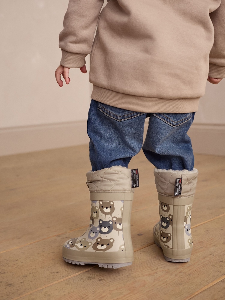 Brown Bear Thermal Thinsulate™ Lined Cuff Wellies - Image 2 of 8