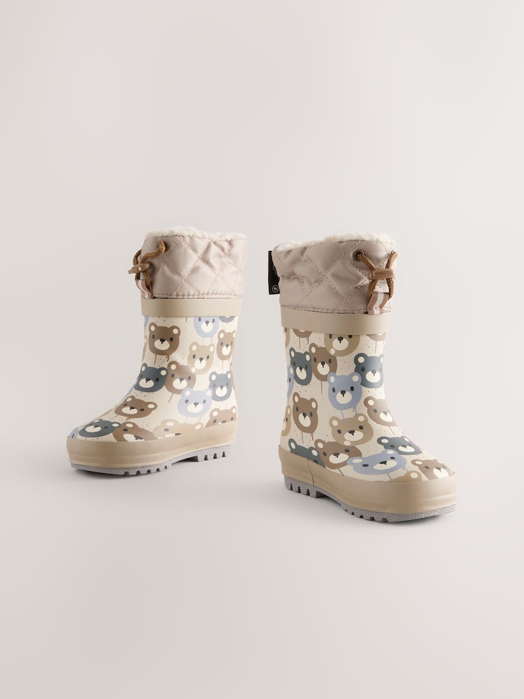Brown Bear Thermal Thinsulate™ Lined Cuff Wellies - Image 4 of 8