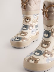 Brown Bear Thermal Thinsulate™ Lined Cuff Wellies - Image 6 of 8