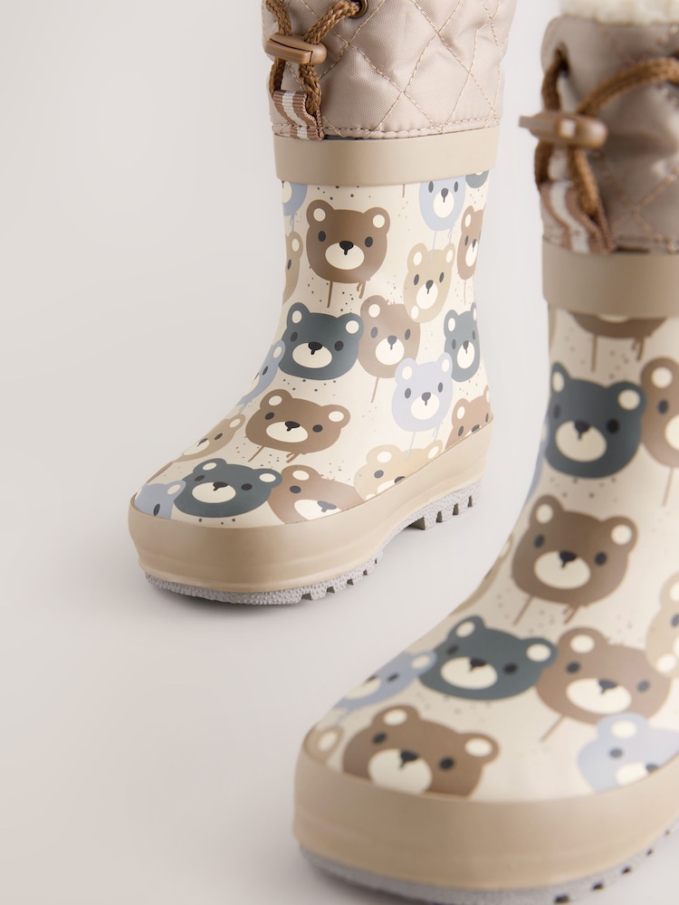Brown Bear Thermal Thinsulate™ Lined Cuff Wellies - Image 6 of 8