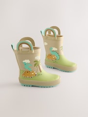 Neutral Dinosaur Handle Pull-On Wellies - Image 2 of 5