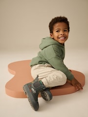 Charcoal Grey Dinosaur Warm Lined Ankle Wellies - Image 2 of 8
