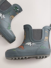 Charcoal Grey Dinosaur Warm Lined Ankle Wellies - Image 8 of 8