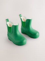 Olive Green Warm Lined Ankle Wellies - Image 1 of 6