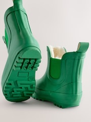 Olive Green Warm Lined Ankle Wellies - Image 6 of 6