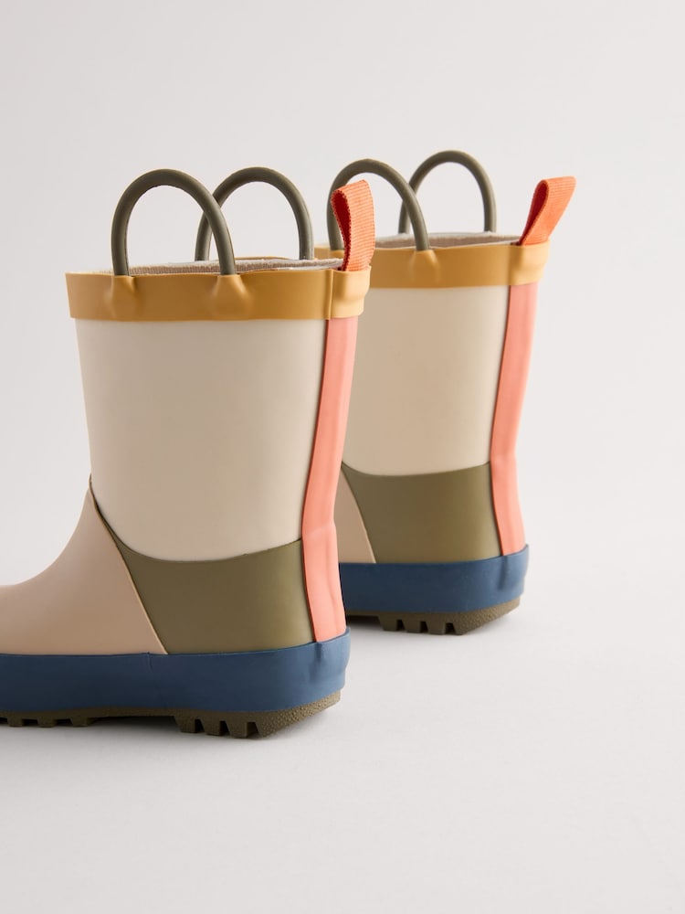Natural Colourblock Handle Pull-On Wellies - Image 3 of 5