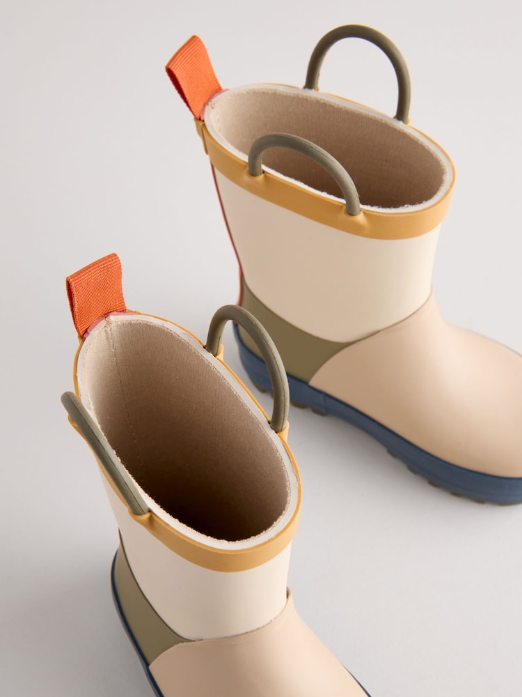 Natural Colourblock Handle Pull-On Wellies - Image 4 of 5