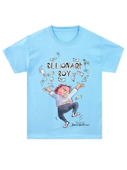 Character Blue Boy David Walliams Billionaire 100% Cotton T-Shirt - Image 1 of 3