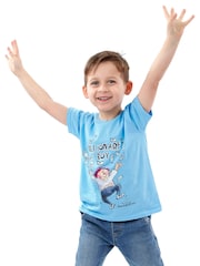 Character Blue Boy David Walliams Billionaire 100% Cotton T-Shirt - Image 3 of 3