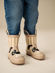 Natural Stripe Dog Handle Pull-On Wellies - Image 1 of 8