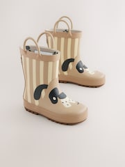 Natural Stripe Dog Handle Pull-On Wellies - Image 3 of 8