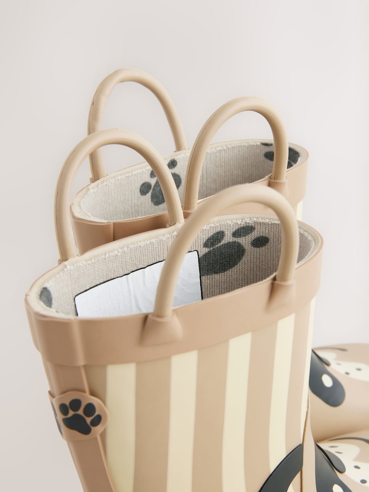 Natural Stripe Dog Handle Pull-On Wellies - Image 8 of 8