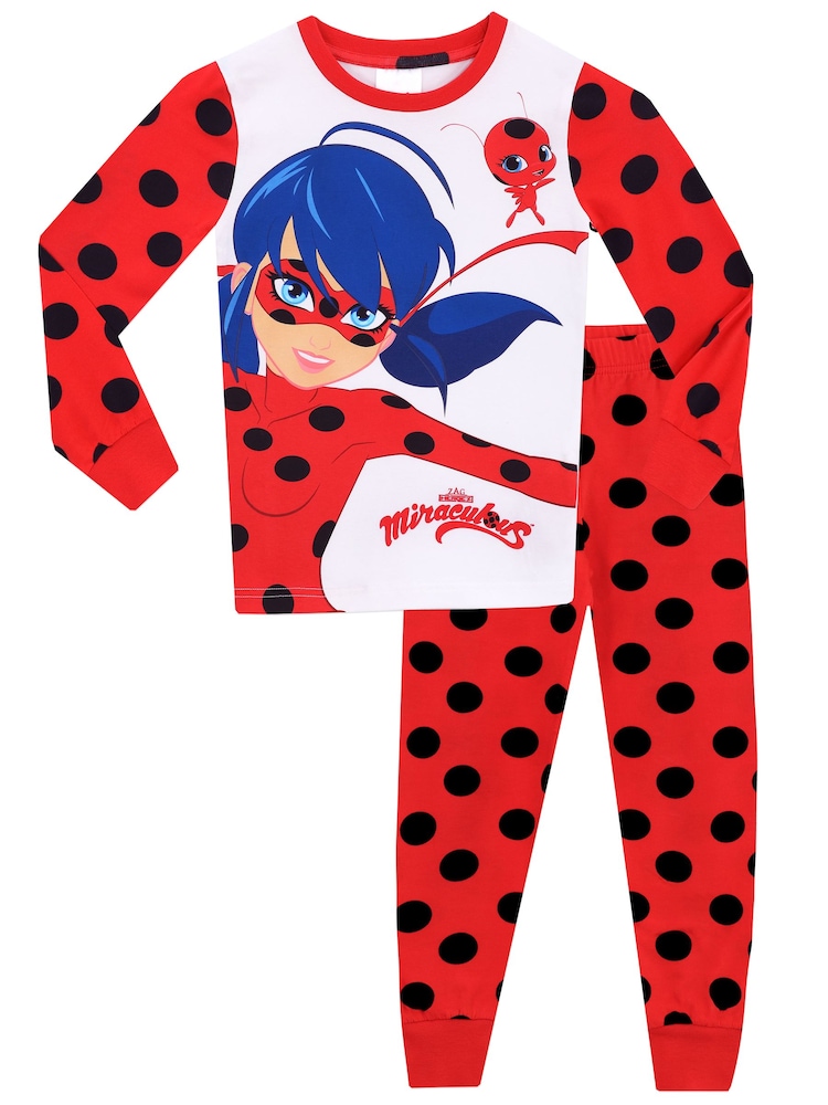 Character Red Miraculous Long Sleeve Pyjamas - Image 1 of 6