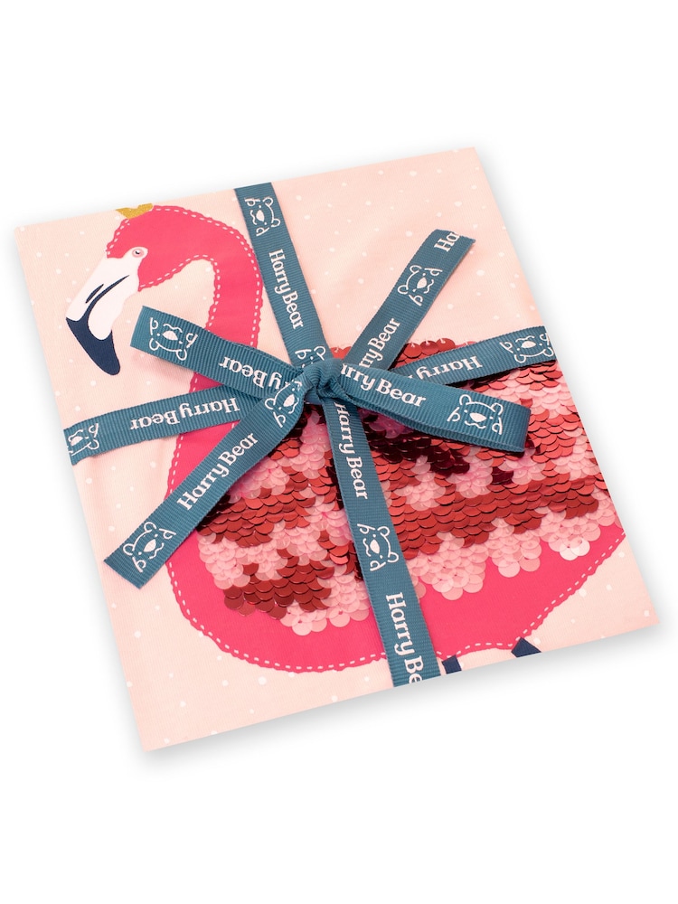 Harry Bear Pink Flamingo Sequin T-Shirt - Image 4 of 4
