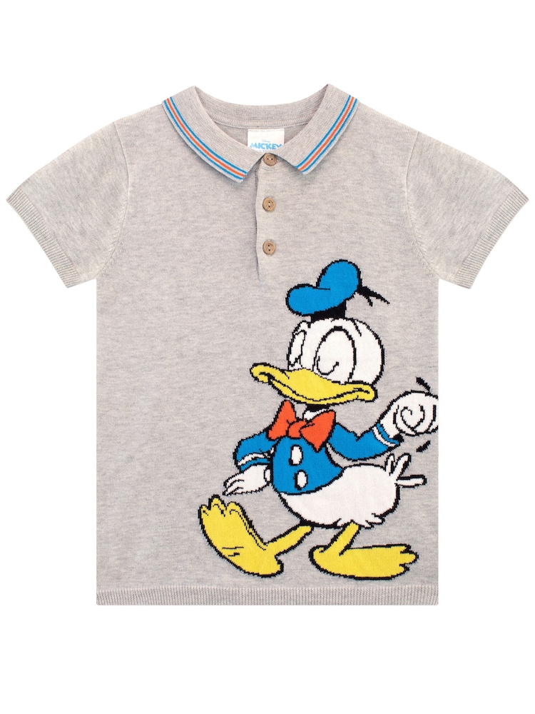Character Grey Disney Donald Duck Polo Shirt - Image 1 of 5