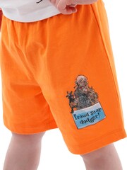 Character White David Walliams Mr Stink 100% Cotton Top and Shorts Set - Image 4 of 8