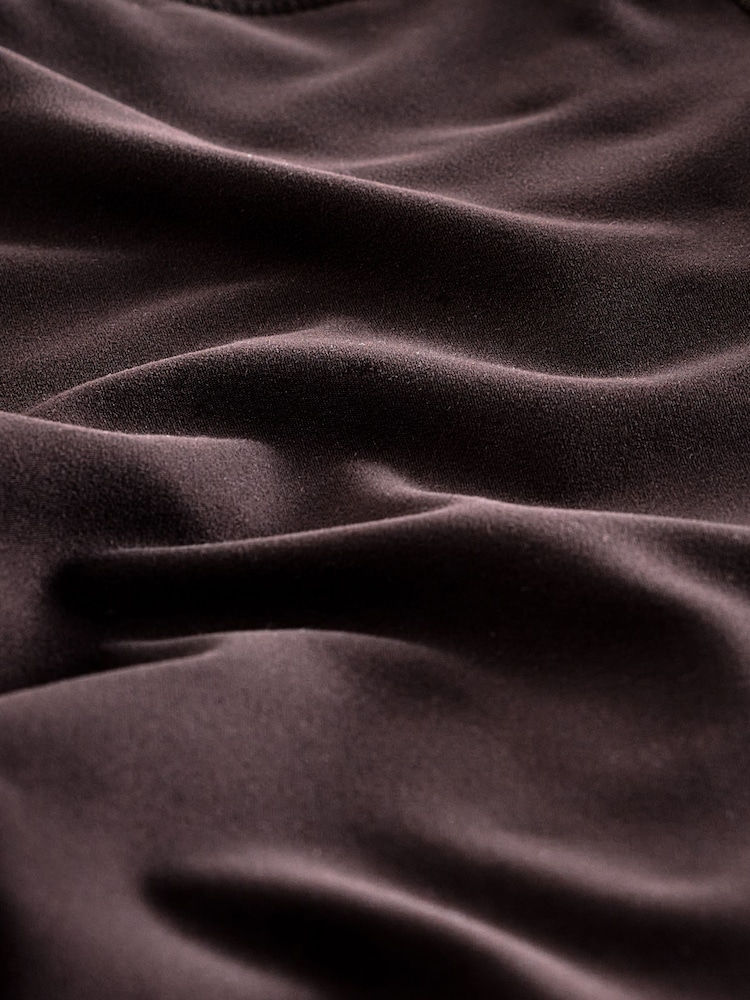Chocolate Brown Balance Wrap Front Yoga Leggings - Image 7 of 7