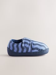 Blue Stripe Touch Fastening Cupsole Slippers - Image 2 of 5