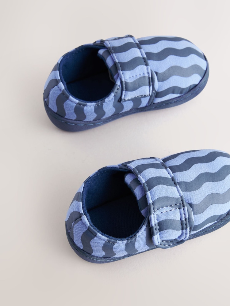 Bande bleue - Chaussons à fermeture scratch et semelles cuvette - Image 3 of 5