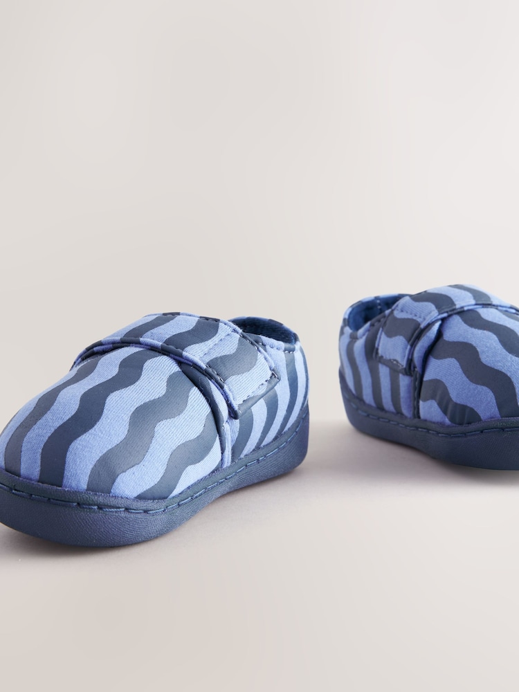 Bande bleue - Chaussons à fermeture scratch et semelles cuvette - Image 4 of 5