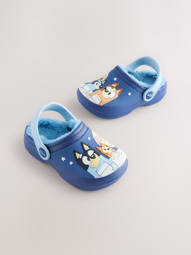 Bluey Navy Blau - Lined Slipper Clogs - Bild 1 von 5 Bluey Navy Blau - Lined Slipper Clogs - Bild 1 von 5