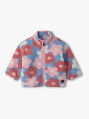 Chaqueta de sherpa sintética de cuello simulado con diseño de flores grandes de Hatley - Imagen 1 de 3