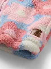 Chaqueta de sherpa sintética de cuello simulado con diseño de flores grandes de Hatley - Imagen 3 de 3