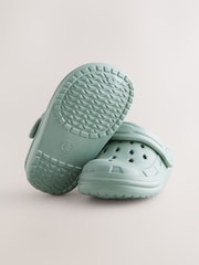 Sage Green Lined Clogs Slippers - Image 3 of 5