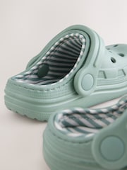Sage Green Lined Clogs Slippers - Image 5 of 5