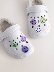 Grey Happy Face Lined Clogs Slippers - Image 5 of 5