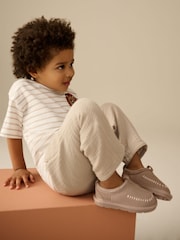 Neutral Suede Stitch Mules - Image 3 of 8