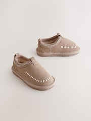 Neutral Suede Stitch Mules - Image 5 of 8