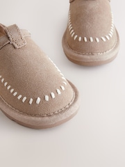 Neutral Suede Stitch Mules - Image 8 of 8