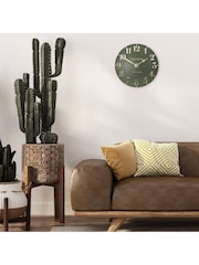 Thomas Kent Clocks Green 12" Arabic Wall Clock - Image 1 of 3