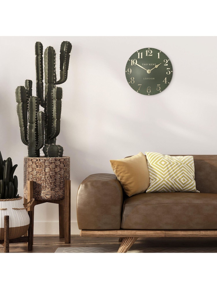 Thomas Kent Clocks Green 12" Arabic Wall Clock - Image 1 of 3